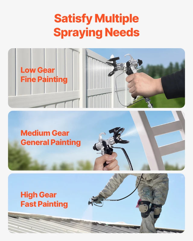 Stand Airless Paint Sprayer 650W 3000 PSI Electric Paint Machine with Extension Rod
