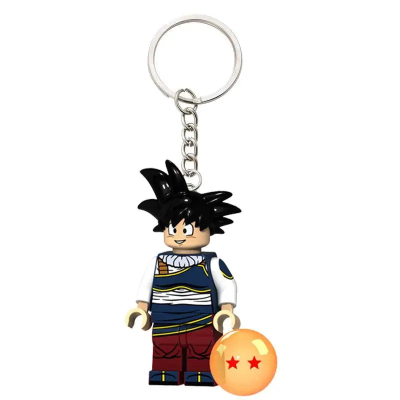 Dragon Ball Son Goku Keychain Anime Figure - Car, Backpack & Jewelry Pendant, Multiple Colors
