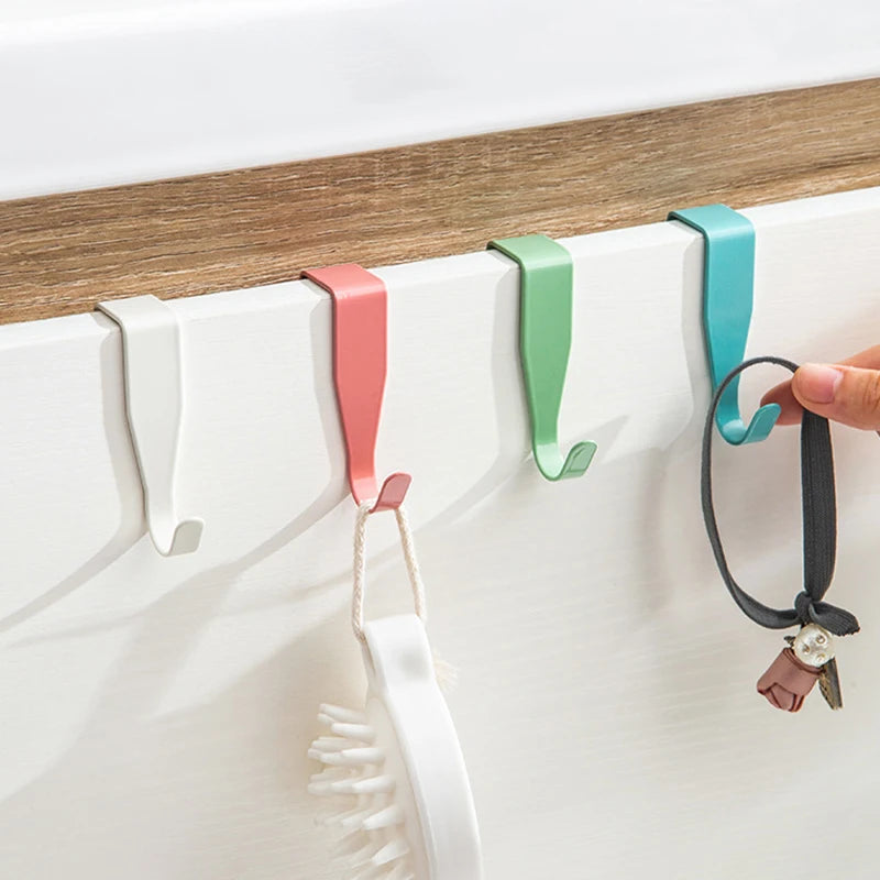 2PCS Multi-Color Kitchen & Office Cabinet Door Hooks - Storage & Organizer