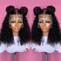 Deep Water Wave Human Hair Wigs with HD Lace Frontal 14-16 Inch for Women