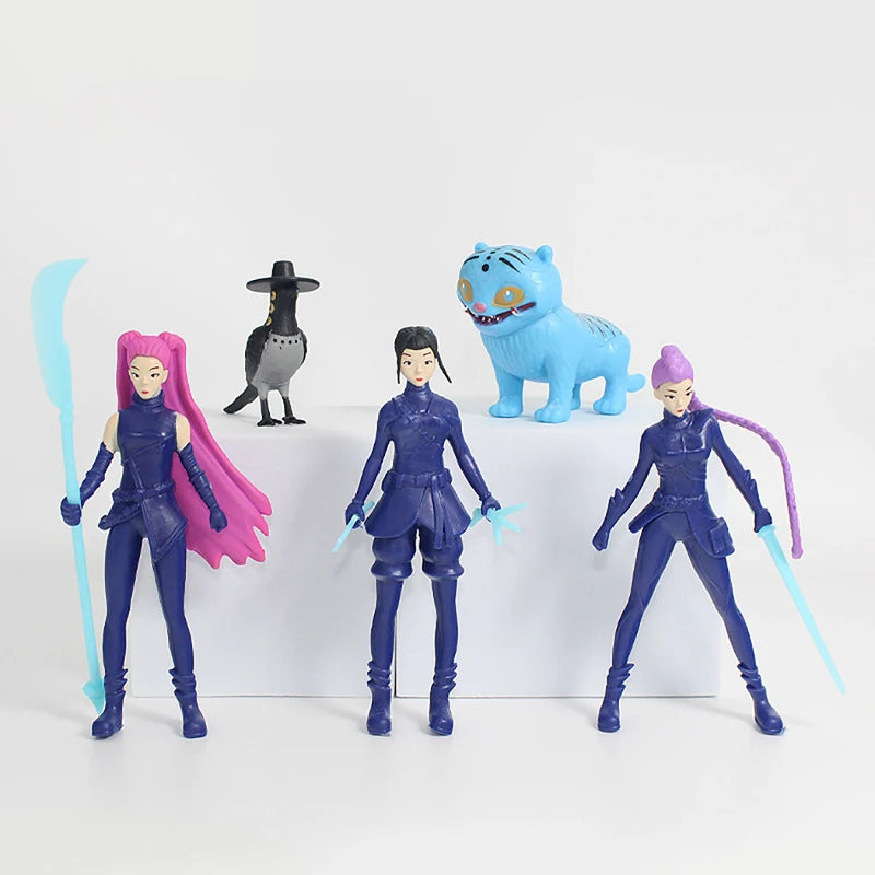 Cartoon Action Figure Toy - Kawaii Tiger Rumi Mira Zoey Saja PVC Model Doll for Kids & Desk Decor