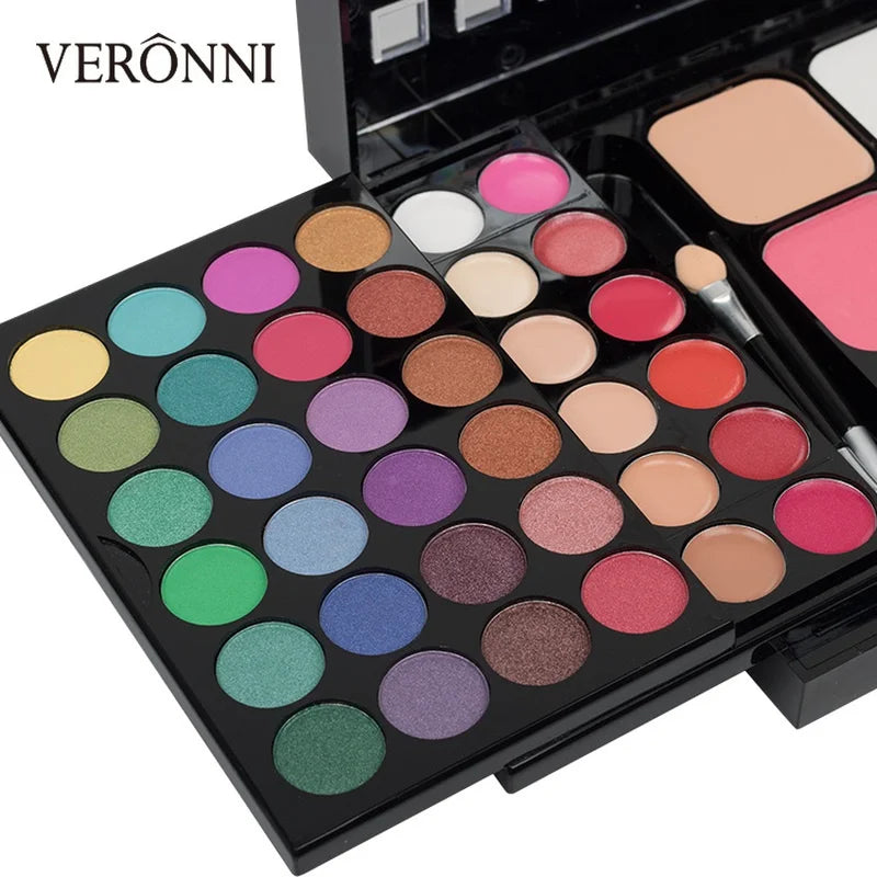 Vibrant Glitter Eyeshadow Palette Waterproof Matte & Shimmer Colors for Makeup