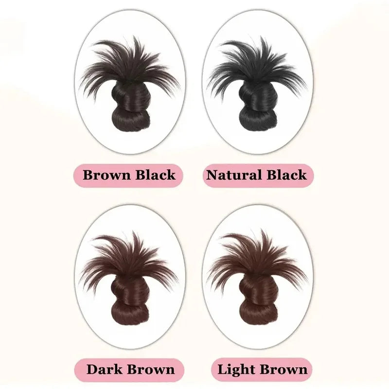 Synthetic Low Bun Claw Clip for Easy Hair Updo Styling - Natural Fluffy Hairpiece for Women