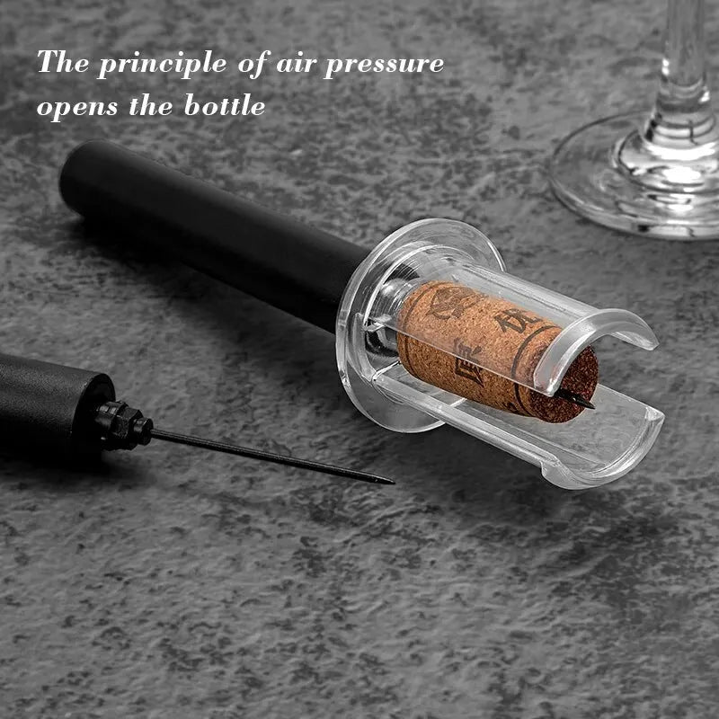 Air Pressure Wine Opener Set - Manual Aluminum Corkscrew for Bottles & Cylinders