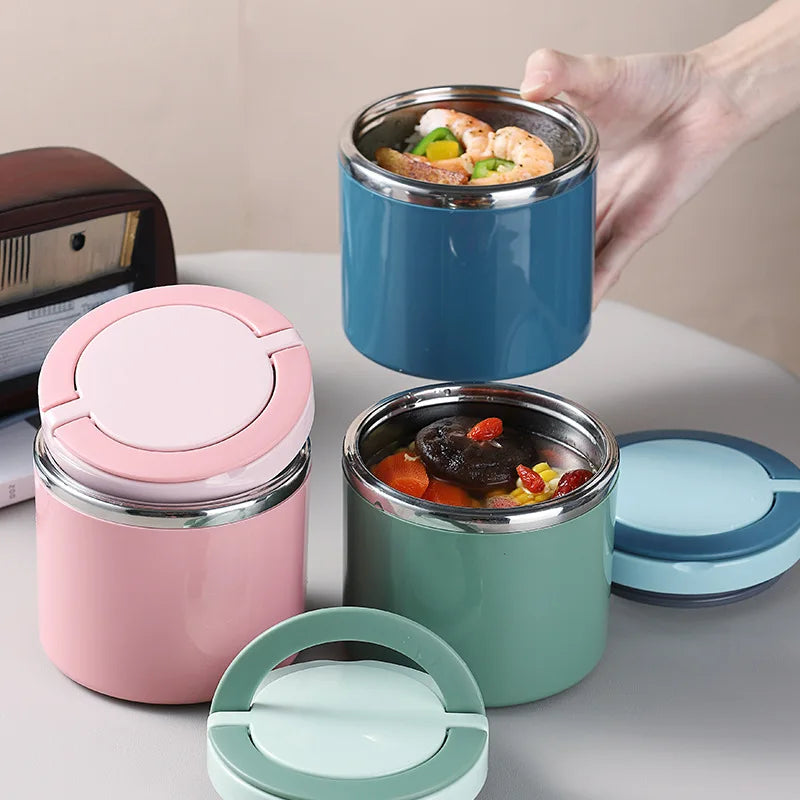 Insulated Food Jar Stainless Steel Thermos Lunch Box for Hot Food & Soup