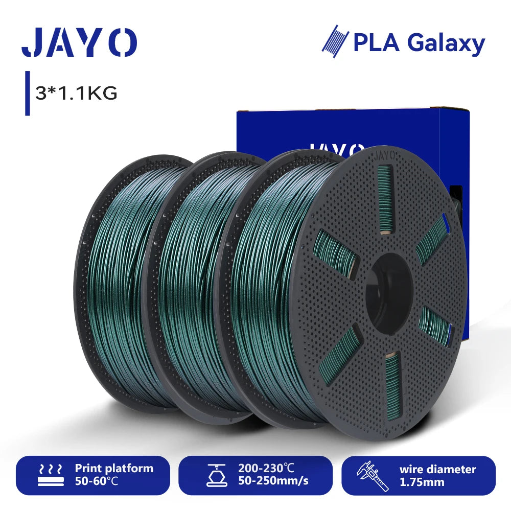 Galaxy PLA 3D Printer Filament Sparkle Glitter Chameleon Changing Colors 1.75MM