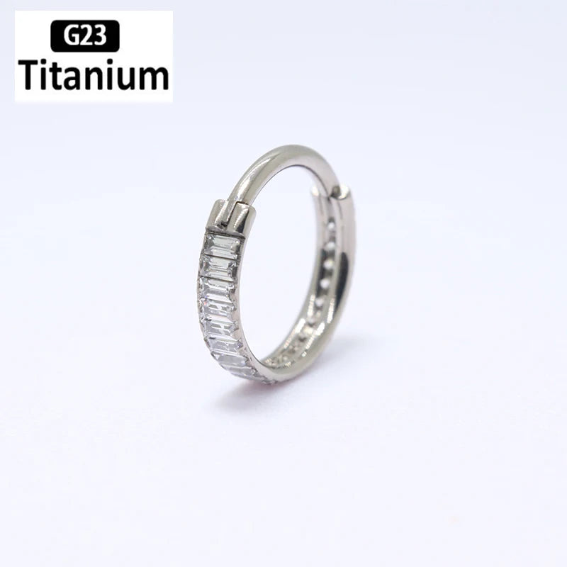 Titanium Body Piercing Earrings Septum Nose Ring Cartilage Helix Tragus Ear Jewelry 16G