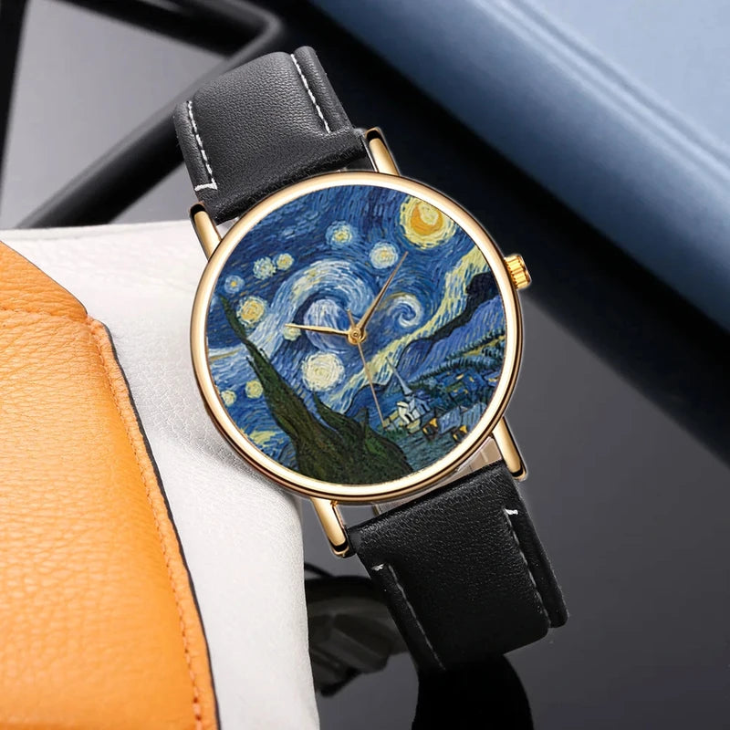 Fashion Women's Quartz Watch with Leather Strap - Elegant Casual Wristwatch