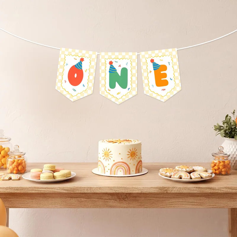 First Birthday Party Decorations Ribbon Garland Banner Bohemian Style Kids Baby Shower