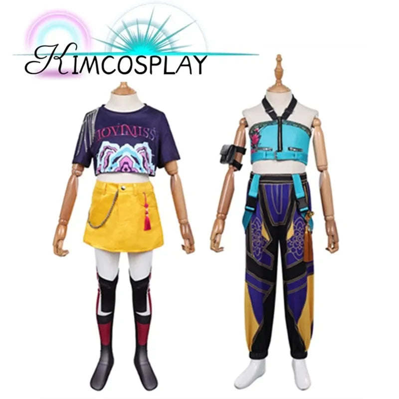 Halloween Demon Cosplay Costume for Kids with T-Shirt Skirt and Socks