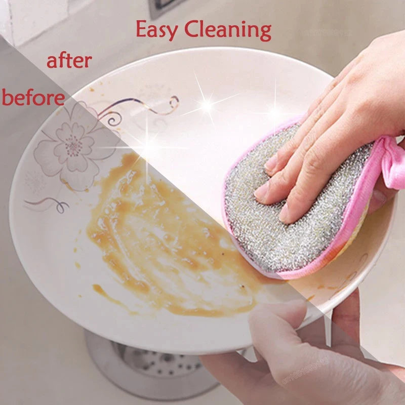Double-Sided Dishwashing Sponge Set - Household Cleaning Kitchen Tools