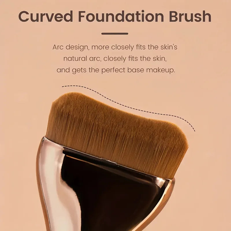 Professional Foundation Makeup Brushes Set - Soft Dense Synthetic Hair for Liquid, Cream, Powder Blending