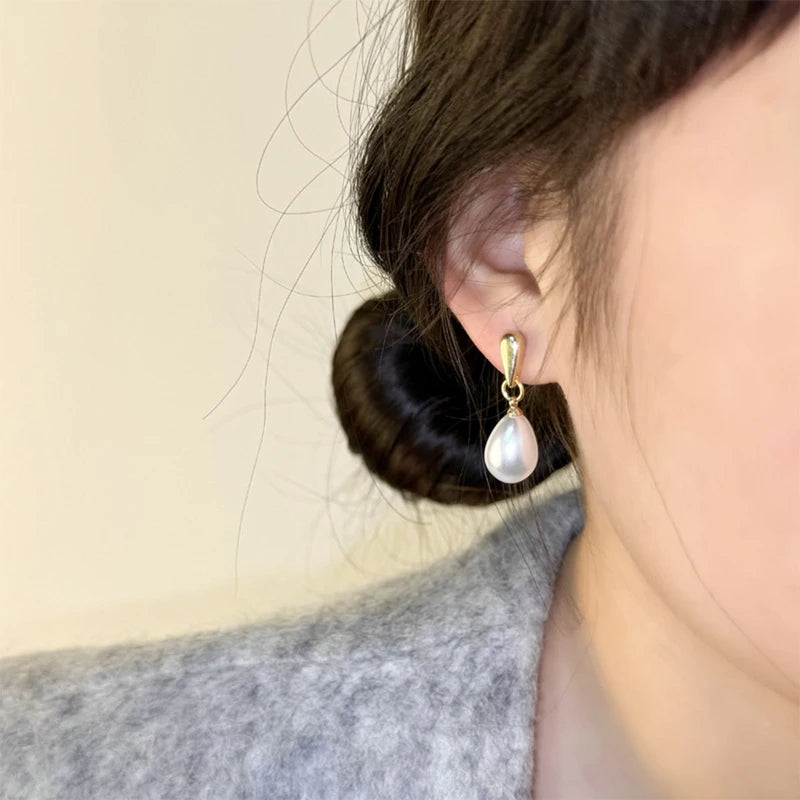 Elegant Teardrop Pearl Drop Earrings for Women - Versatile Jewelry Gift