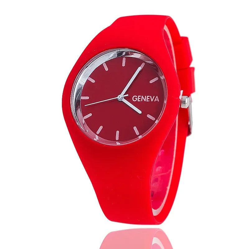 Women Quartz Watch Casual Sports Silicone Wristwatch Multiple Colors