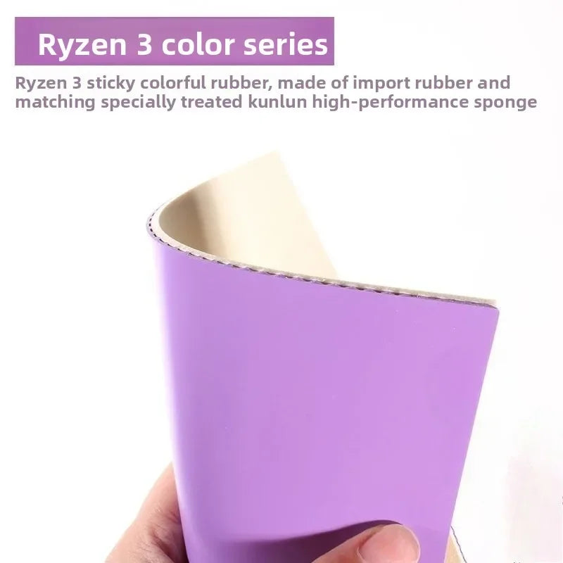Sticky Kunlun Table Tennis Rubber Sheet - Colorful Sponge Paddle