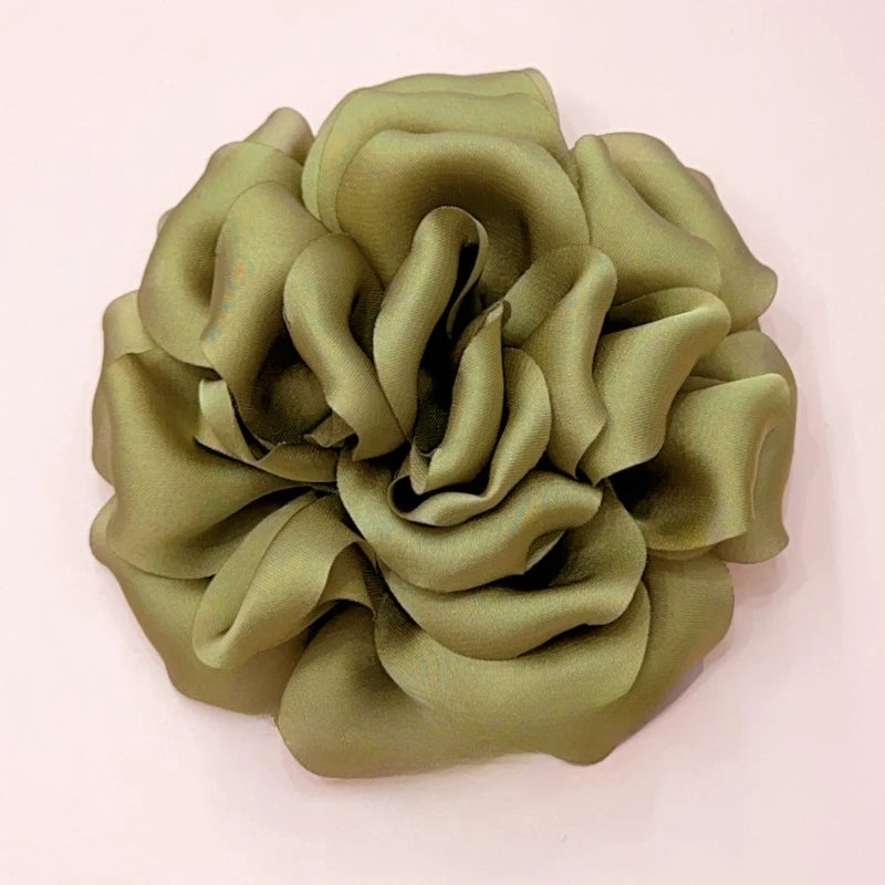Handmade Fabric Rose Brooch for Women - Korean Fashion Lapel Pin, Wedding & Party Accessory
