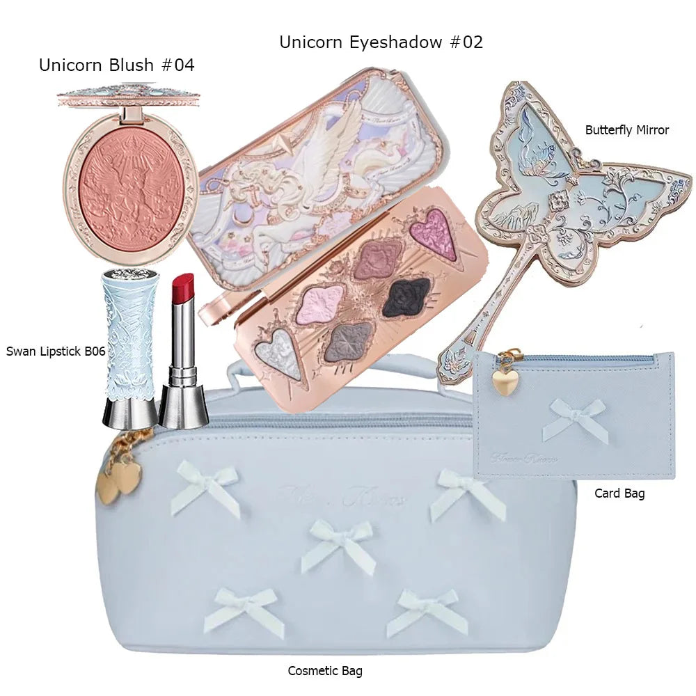 All-in-One Makeup Set Gift Box with Glitter Eyeshadow Palette Blush Lip Gloss & Bag