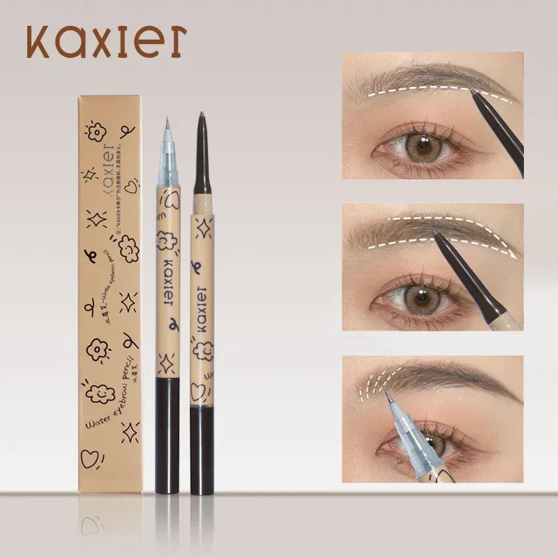 2-in-1 Liquid Eyebrow Tattoo Pencil Waterproof & Easy-to-Color Brow Gel Pen