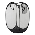 Folding Laundry Basket with Mesh Ventilation - Portable Clothing Storage Bin