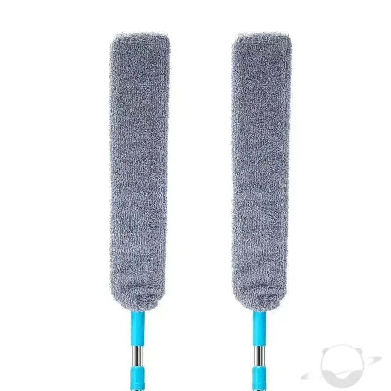 Extendable Mop with Bendable Head and Microfiber Dusting Brush for Home Cleaning
