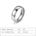 Waterproof Stainless Steel Heart Ring for Women - Stylish Non-Fading Jewelry