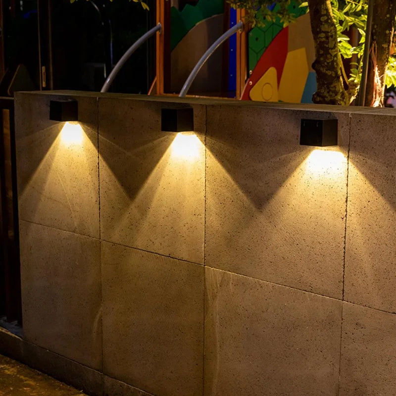 Solar Wall Light Outdoor Garden Fence Lamp Waterproof IP65 Decor