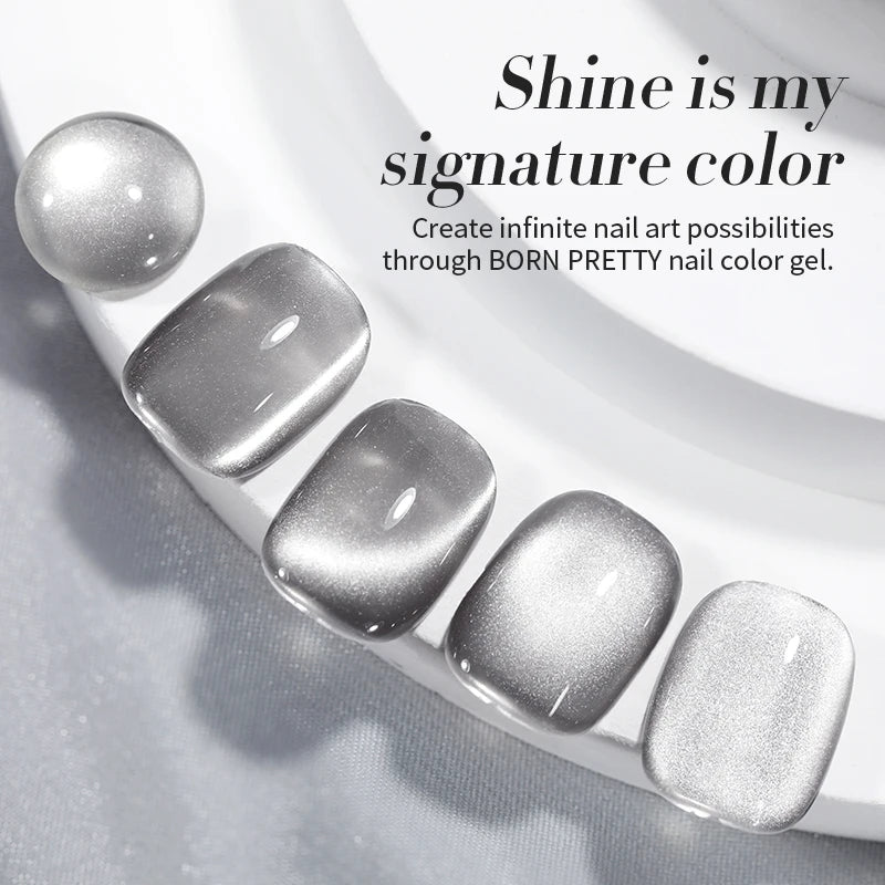 Gel Nail Polish with Magnetic Cat Design, 10ml Semi-Permanent UV & LED