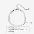 Unisex Snake Chain Bracelet in Stainless Steel with Gold & Color Options