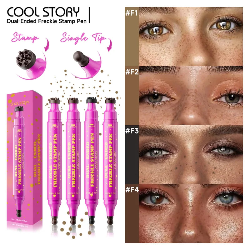 Double-Head Freckle Pen and Eyeliner Spot Stamp - Waterproof & Natural Finish