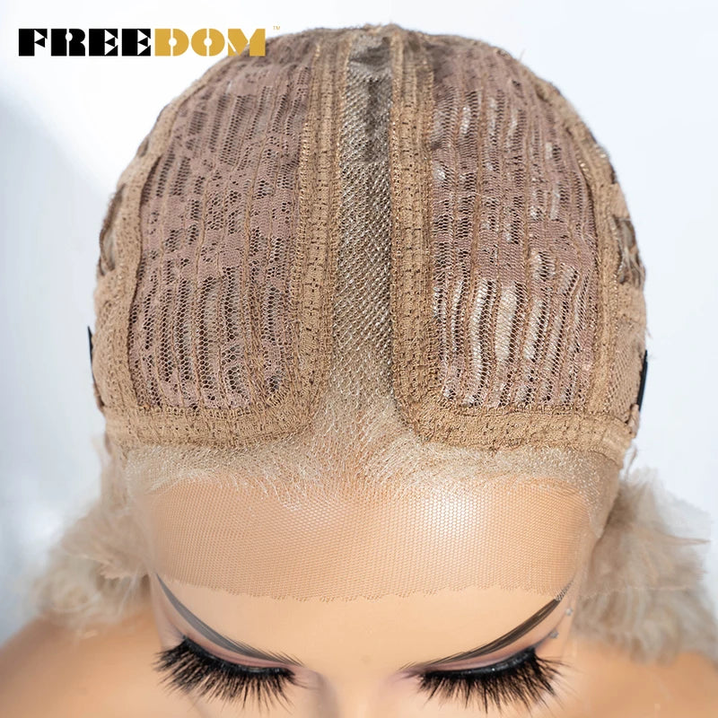 Heat Resistant Synthetic Lace Front Wigs for Women - 30 Inch Wavy Ombre Blonde & Ginger Highlights