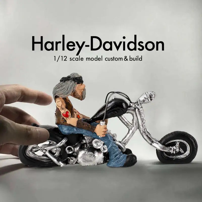 Funny Biker Resin Figurine – Motorcycle Rider Home Decor Statue, Desktop & Shelf Ornament