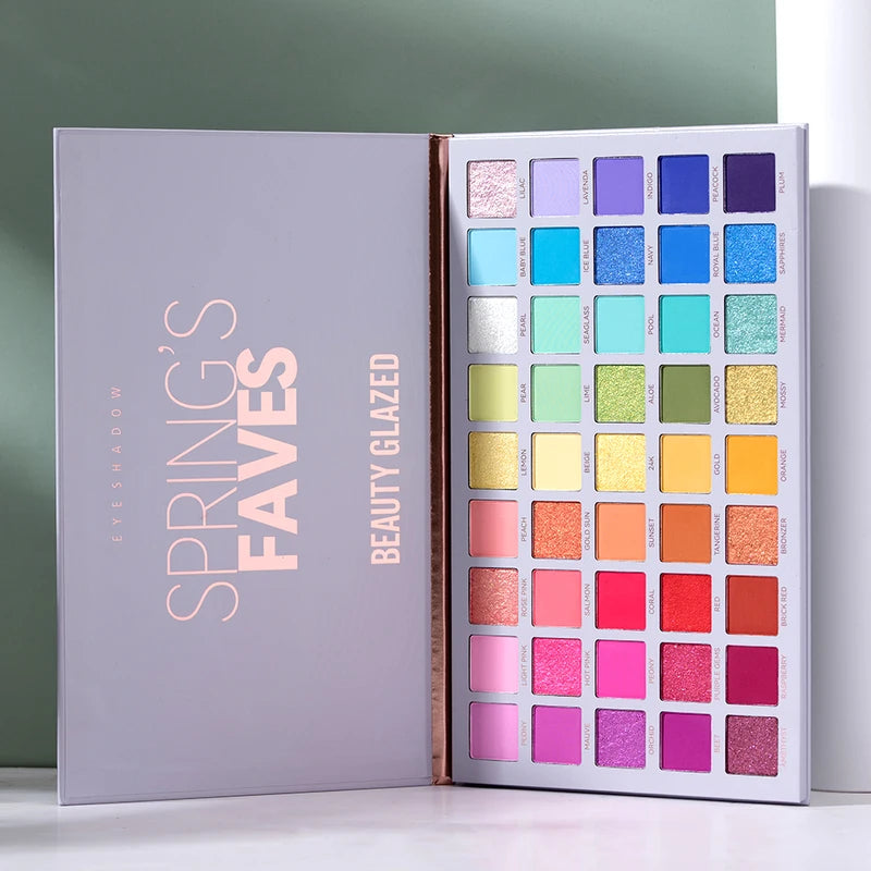 Waterproof Eyeshadow Palette with Shimmer Highlighter and Contour Makeup Set