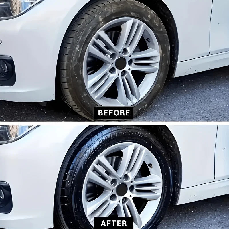 Long-Lasting Black Tire Wax for Motorcycle and Bicycle Plastic Parts Gloss & Scratch Coverage