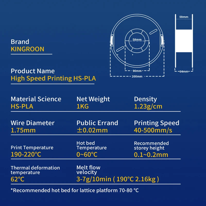 High-Speed 3D Printer Filament 5KG PLA Matte for FDM Printing - Neatly Wound
