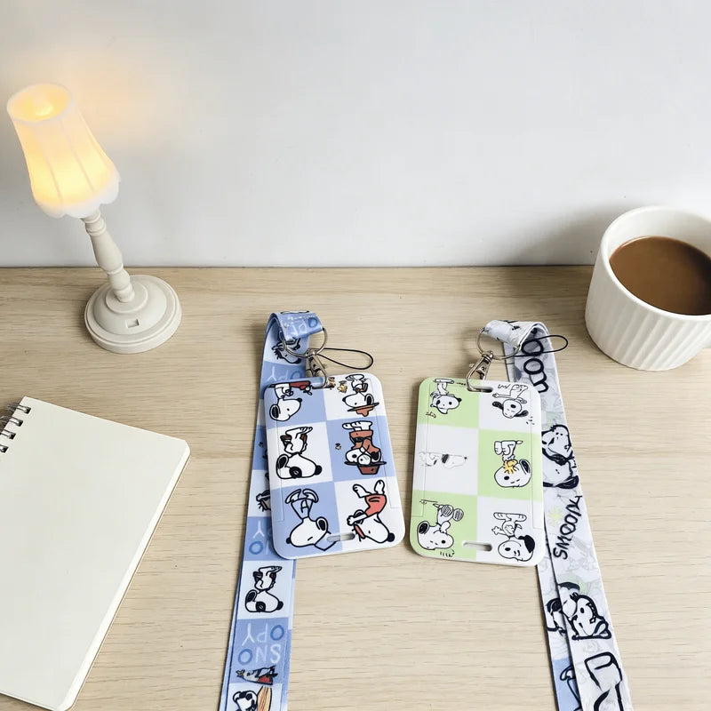 Cute Cartoon Business Card Holder Wallet with Badge ID Bank Cover