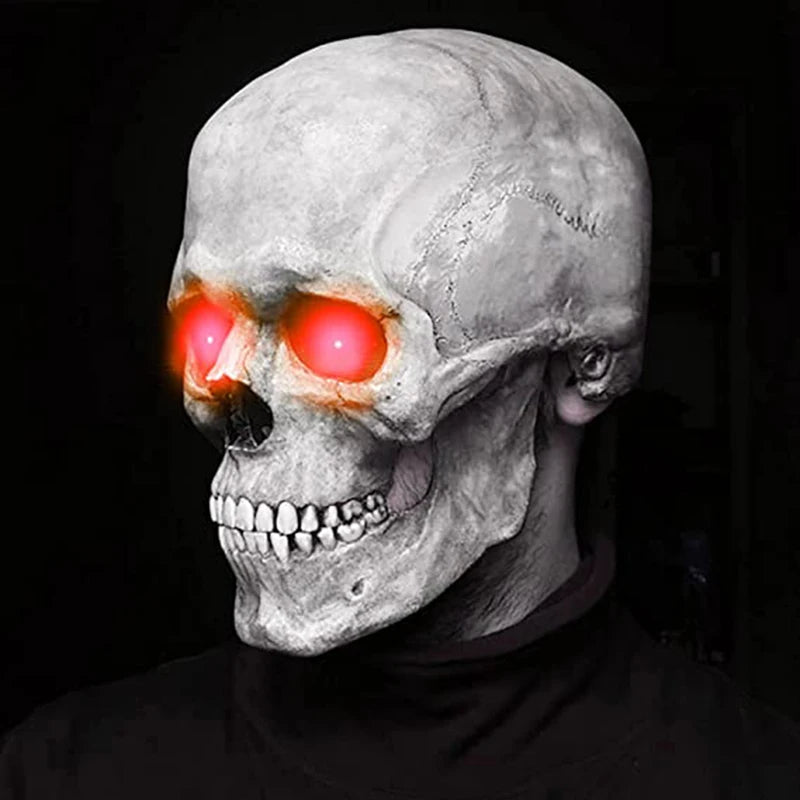 Halloween Latex Skull Mask Full Head Costume Mask with Movable Jaw