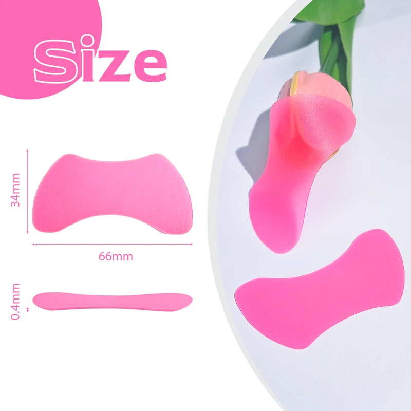 Reusable Silicone Eye Pads for Lash Lift & Eyelash Extensions - Black, Ivory, Brown