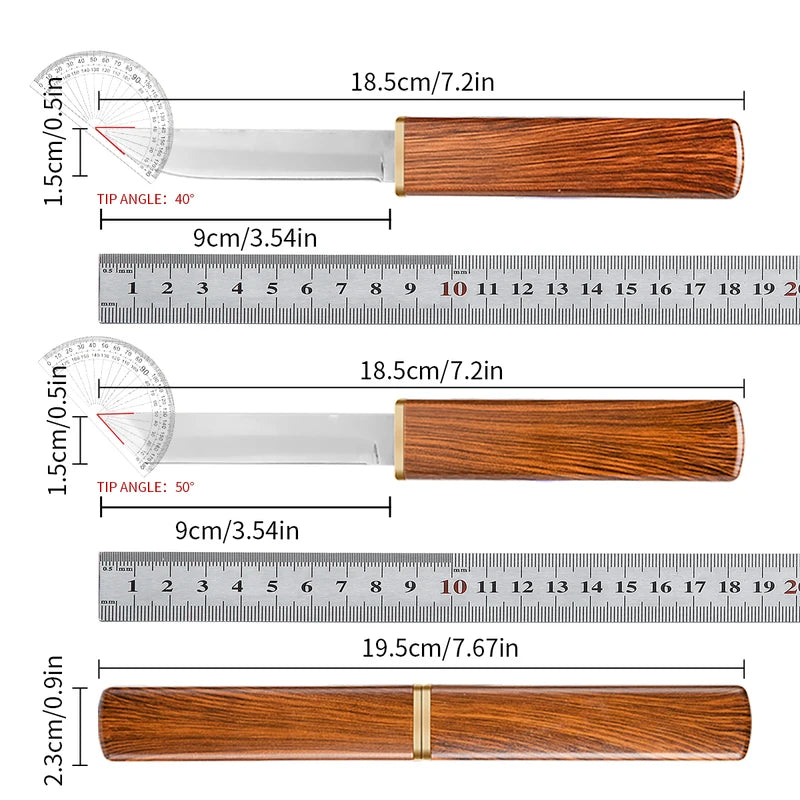 2-in-1 Stainless Steel Outdoor Utility Knife - Kitchen, Meat & Fishing Tool