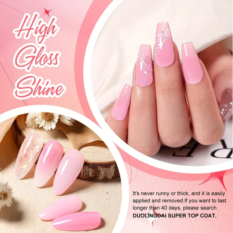 Poly Gel Nail Kit with 4 Colors - Quick Dry, Curable DIY Gel Nails