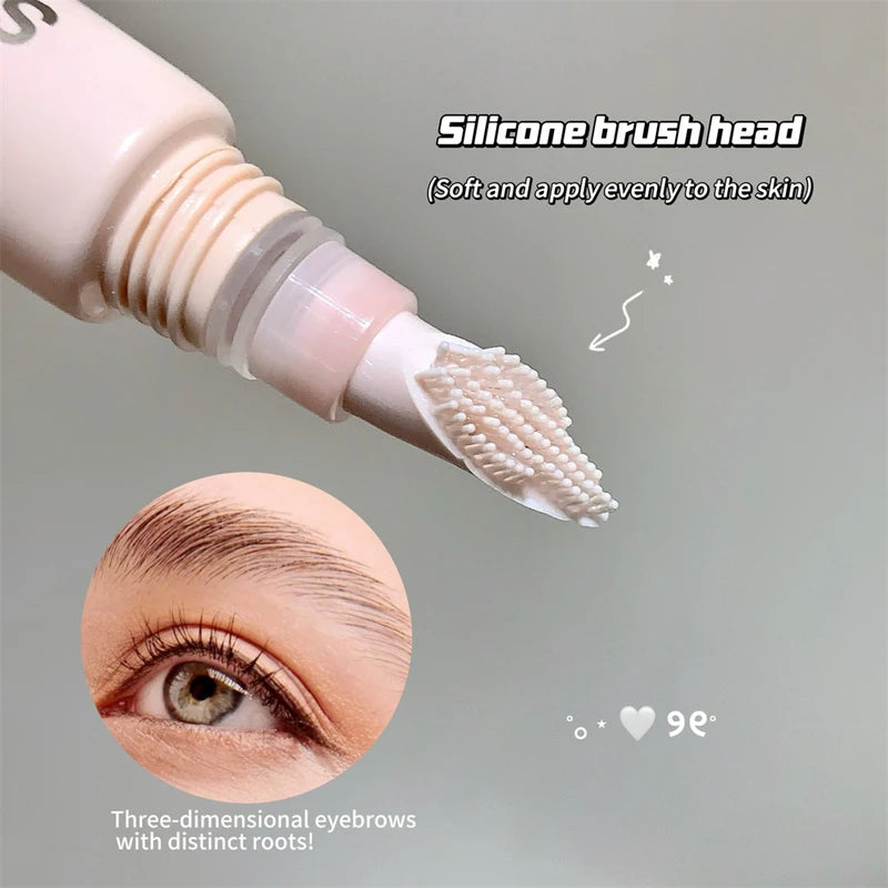 Waterproof 3D Brow Gel - Smudge-Proof Eyebrow Styling & Shaping with Silicone Brush
