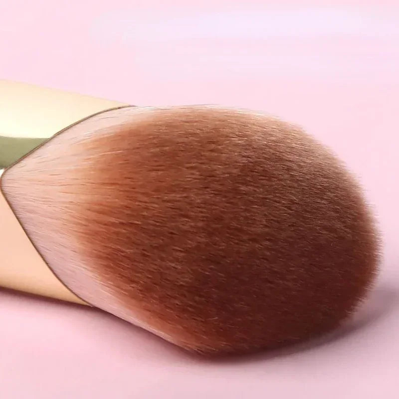 Face Makeup Foundation & Concealer Brushes Set - Soft Fiber, Wooden Handles