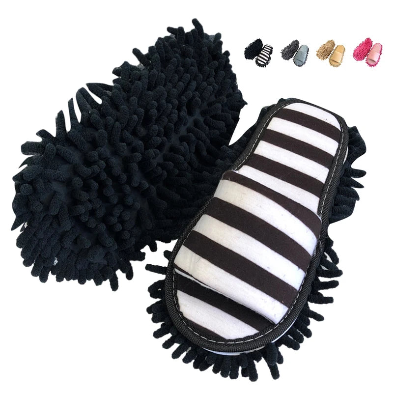 Multifunction Floor Cleaning Slippers Open-Toe Mop Shoes for Home Use