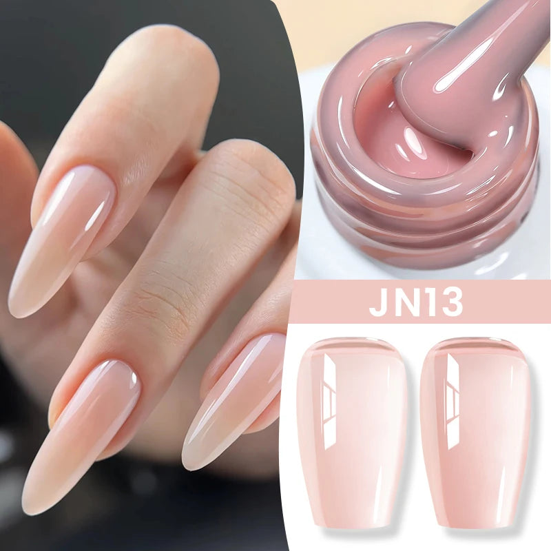 10ml Gel Nail Polish - Transparent Pink, Nude, Red & More for Salon & Home
