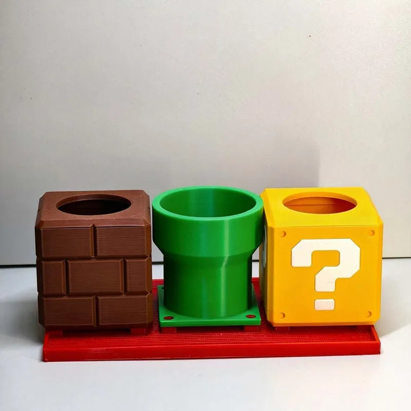 3D Print Pen Holder with Multiple Storage Compartments for Desk Organization