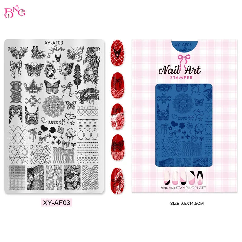 Nail Stamping Plate Love Animals Star for Nail Art & Manicure Designs