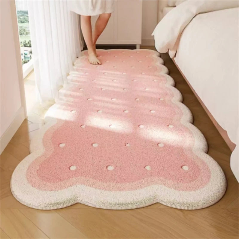Large Plush Washable Area Rug for Living Room and Bedroom - Soft Non-Slip Floor Mat