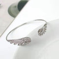 Angel Wings Bracelet for Women Adjustable Silver Feather Jewelry Gift