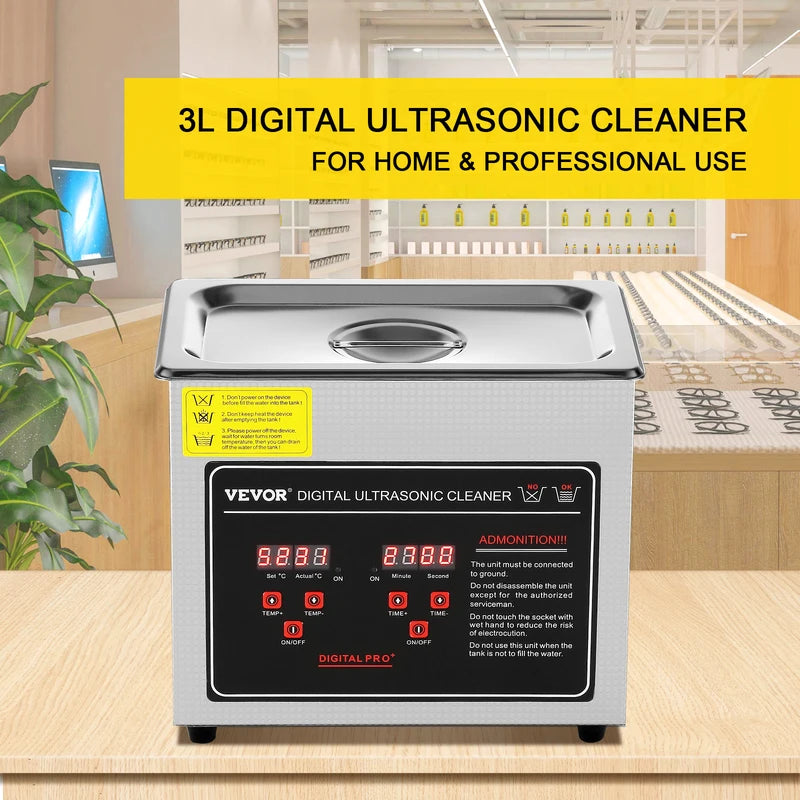 Stainless Steel Ultrasonic Cleaner 2L-30L Digital Home & Professional Appliance