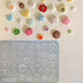3D Nail Art Silicone Mold for Flowers Stars Fish Design Jewelry DIY