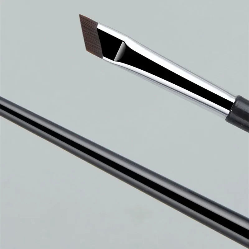 Angled Eyeliner & Eyebrow Brush Thin Sickle Makeup Tool - Multiple Handle Colors